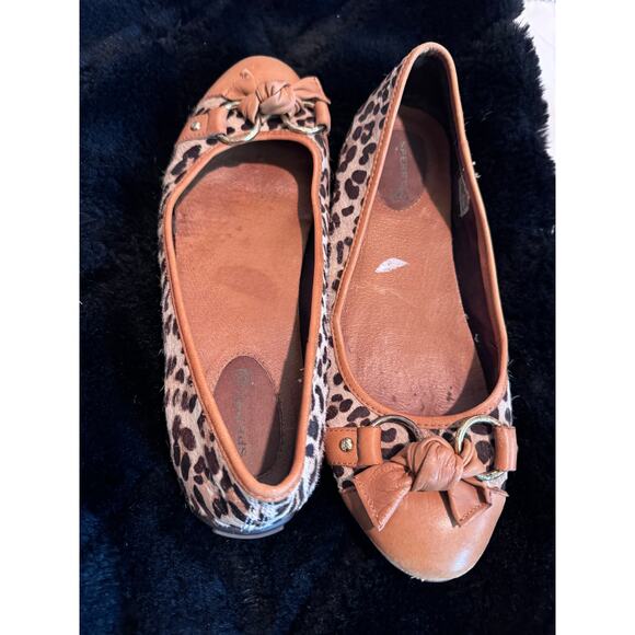 Sperry sz 9 leopard animal print calf hair ballet flats/shoes - Picture 3 of 8